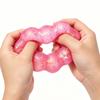 Glitter Donut Shaped Squishy Bracelet Sensory Fidget Toy Soft Stretchable Hand Wristband for Stress Relief and Focus Random Style