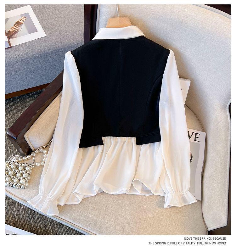 Plus Size Autumn 2026 Slimming Belly Concealing Two-Piece Shirt & Pants Set