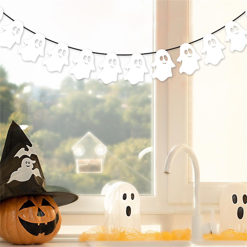 Halloween Party Creative Spider Paper Banner Pulling Flag, Party Scene Decoration Supplies