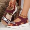 Fashion Women's Summer Lightweight Wedge Sandals Comfortable Casual Outdoor Walking Sandals Woman Big Size Open Toe Non Slip Beach Shoes