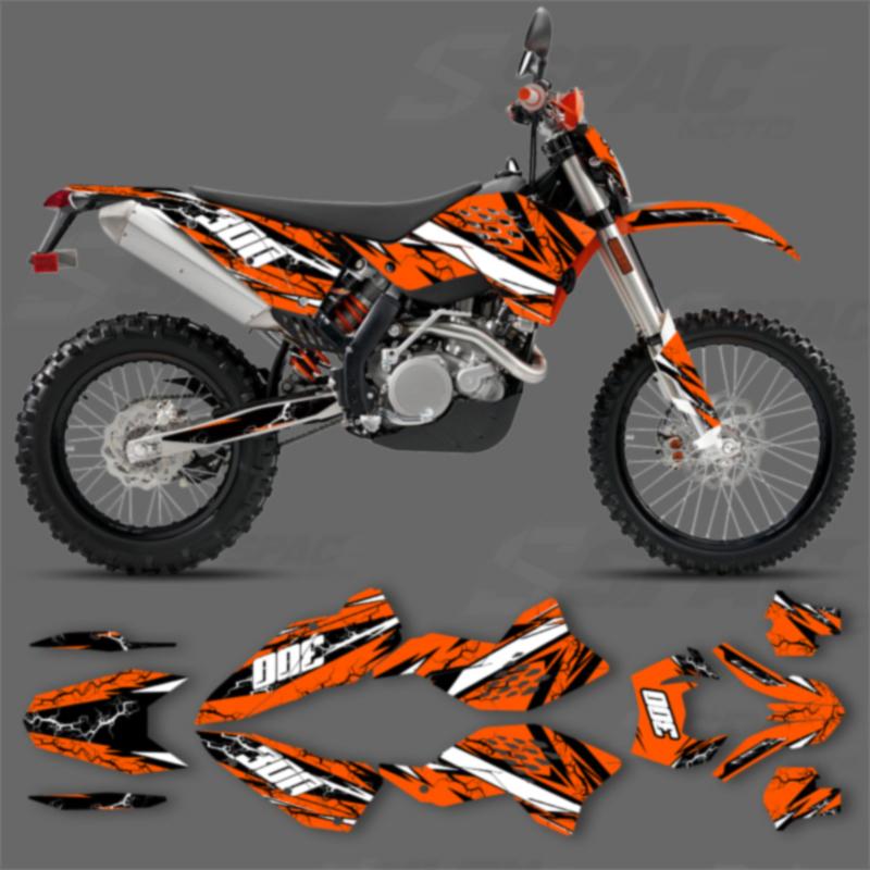 SPACE Custom Motorcycle Graphics Background Decal for KTM 2007 2008 2009 2010 SXF 2008 2009 2010 2011EXC Decals Stickers Kits 10