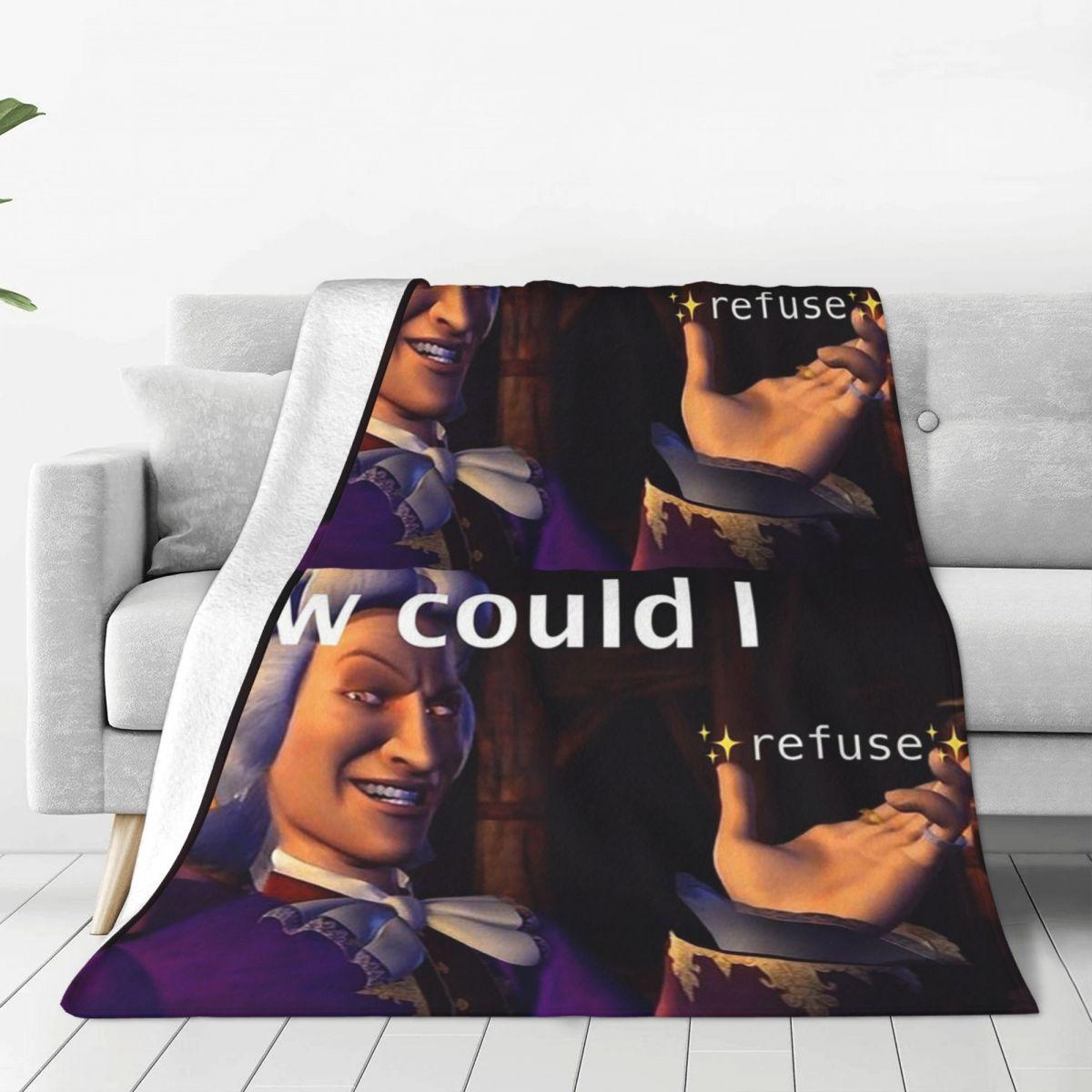 Preminger - How Could I Refuse Blanket Fleece Lightweight Sofa Throw Blankets For Home Bedroom Travel Throws Bedspread Quilt 75X95CM