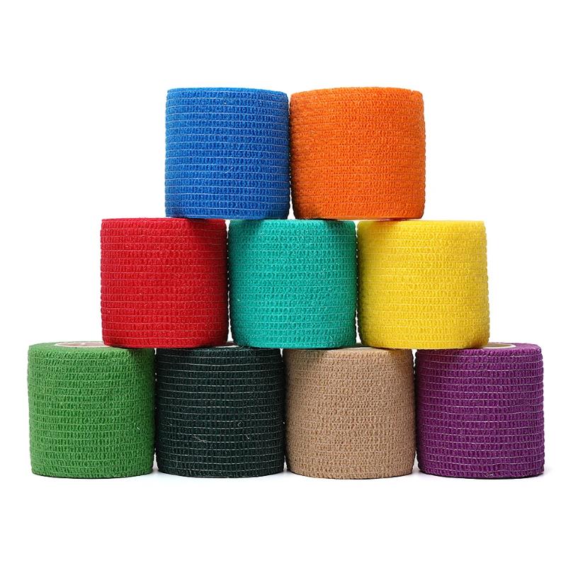 Colorful Athletic Wrap Tape Self Adhesive Elastic Bandage Elastoplast Sports Protector Knee Finger Ankle Palm Shoulder