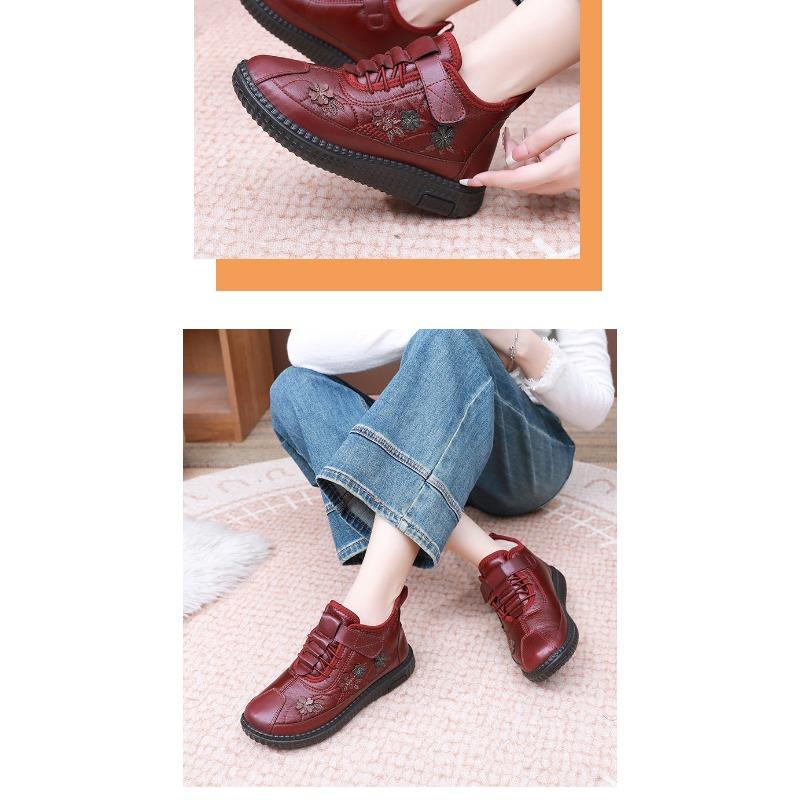 Winter New Women's Cotton Shoes with Fleece and Thickened Middle-aged and Elderly Cotton Boots Are Non-slip and Warm