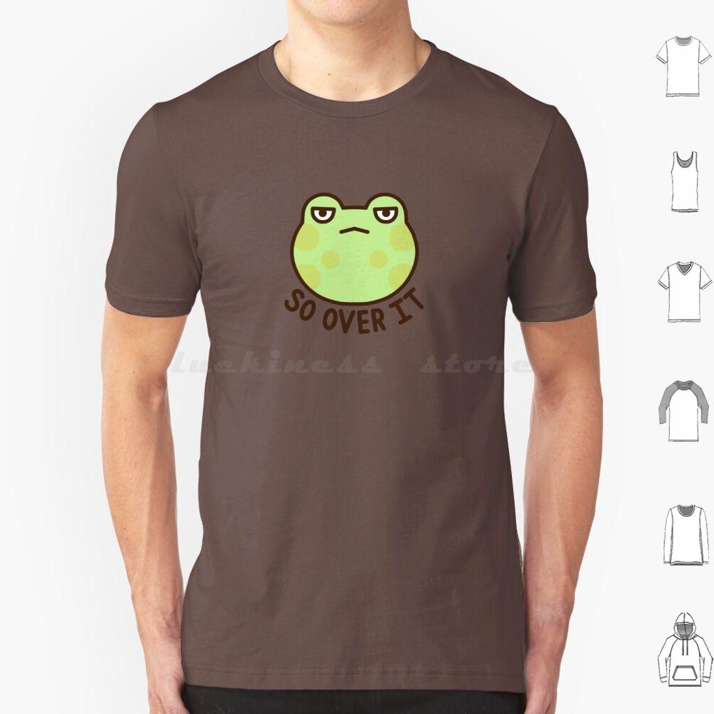 So Over It Frog T Shirt 6xl Cotton Cool Tee Frog Over It Meme Funny Frogs Cute Angry Animals Animal Green Goblincore