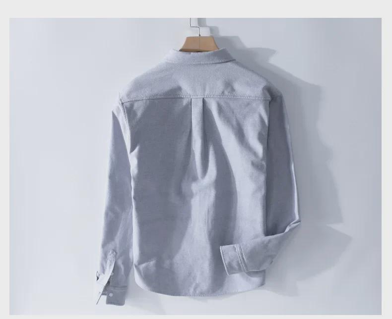 Pánská hřejivá sametová košile s dlouhým rukávem na podzim a zimu (Styl 9307)