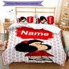 3pcs Mafalda2 Cover Set - Personalized Name, HD Printed Bedding with 1 Cover and 2 Pillowcases - Perfect for Home Decor, Easy Care