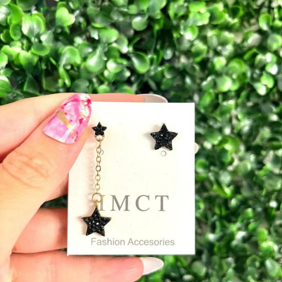 

Серьги со звездным цирконием