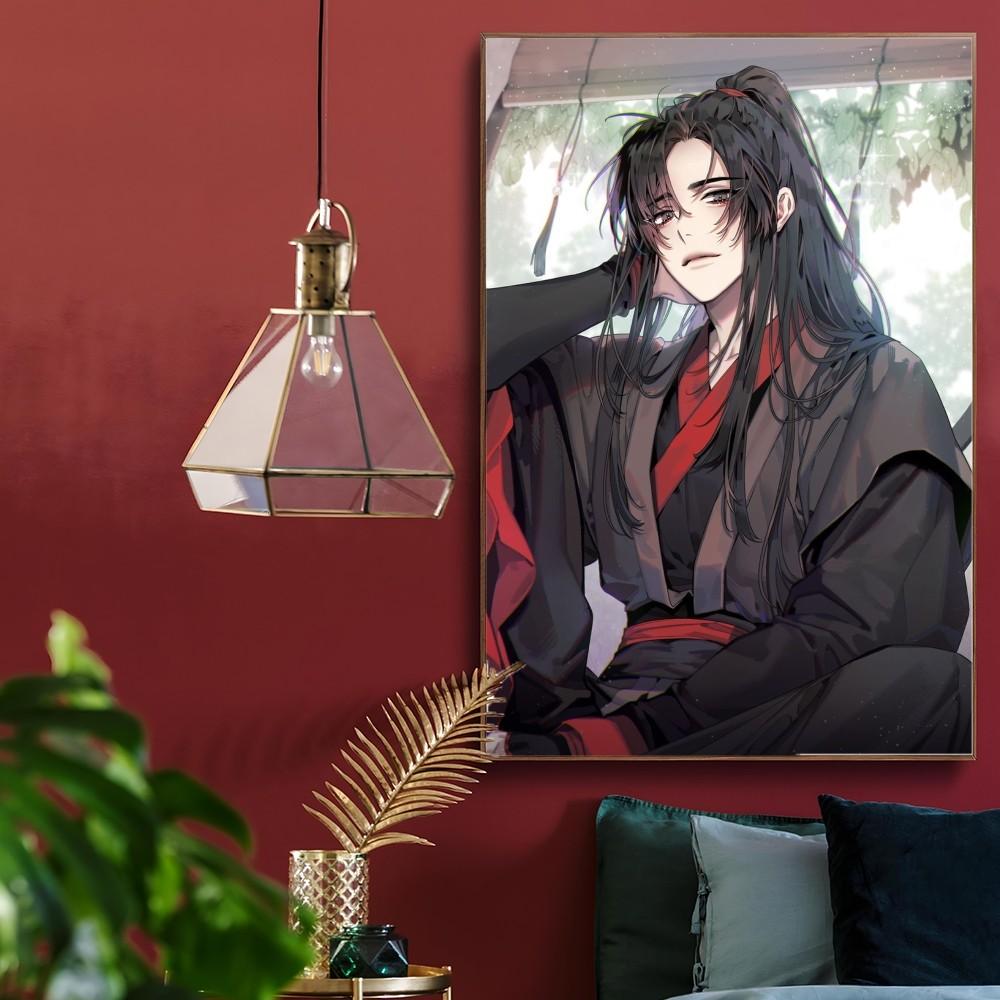1 szt. Anime G-Grandmaster Mo D-Dao Z-Zu S-Shi M-MDZS Samoprzylepny Plakat Artystyczny Wodoodporna Naklejka Papierowa Dom Bar Pokój Dekoracja Ścienna