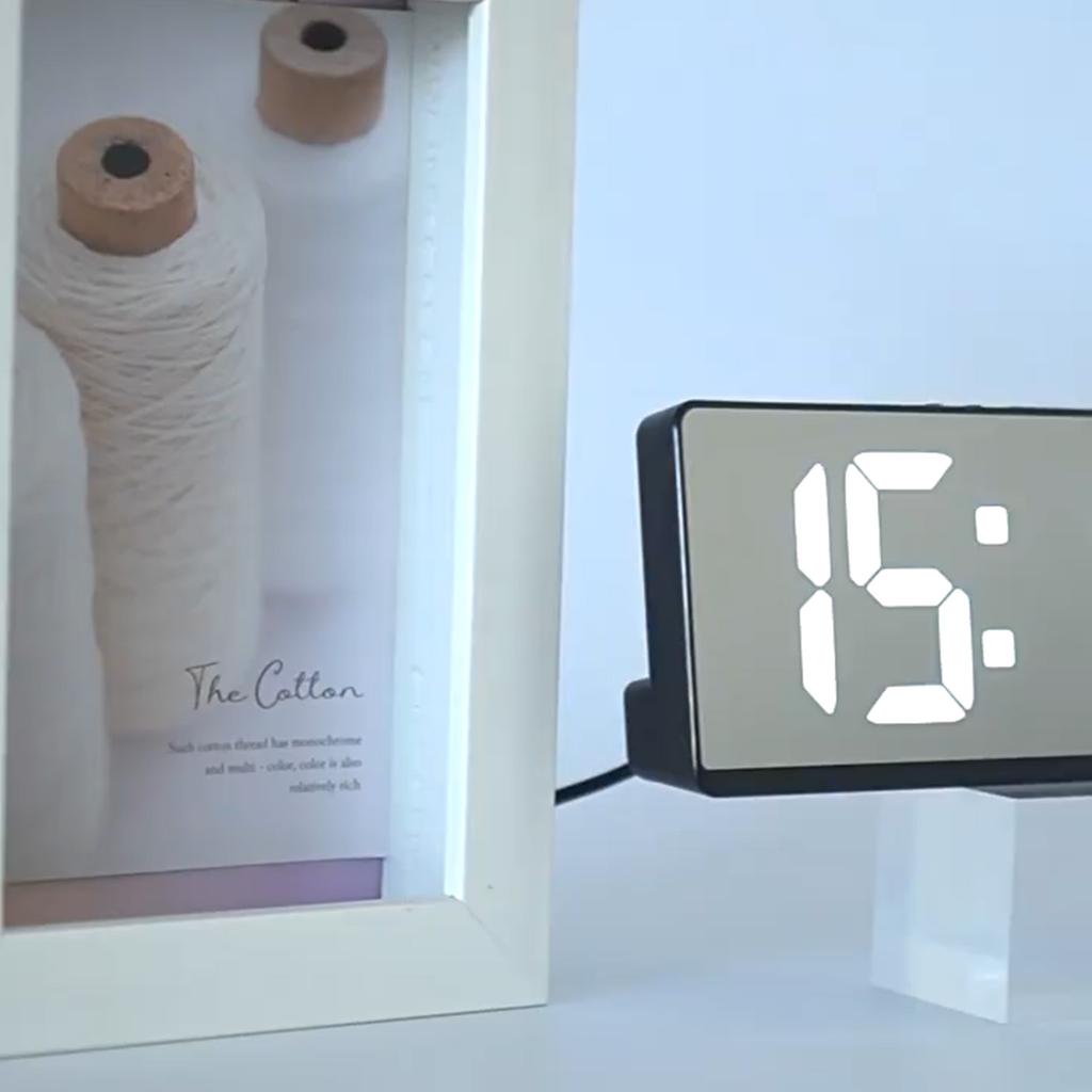 Electronic Digital Alarm Clock Travel Clock Featuring Colorful Font Easy to Read for Time Management