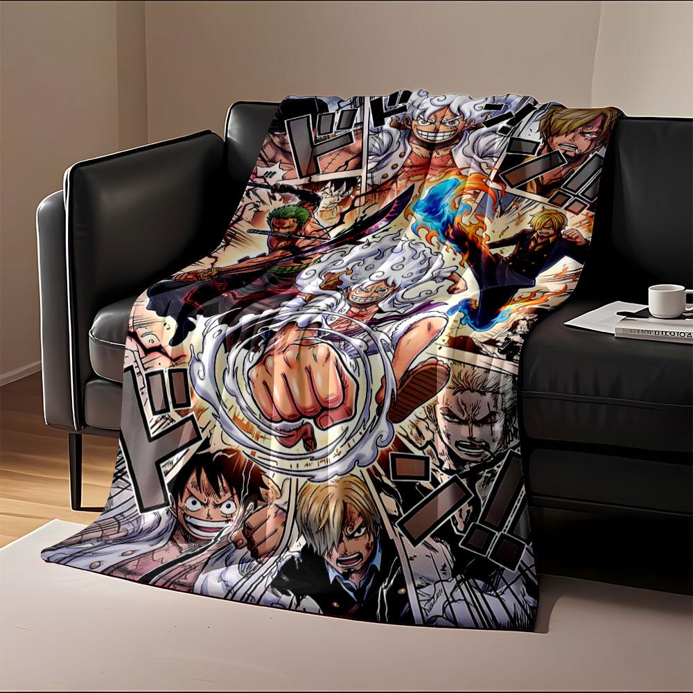 Dynamic action scene featuring characters attacking with power and force. for all seasons blanket lunch break throw gift