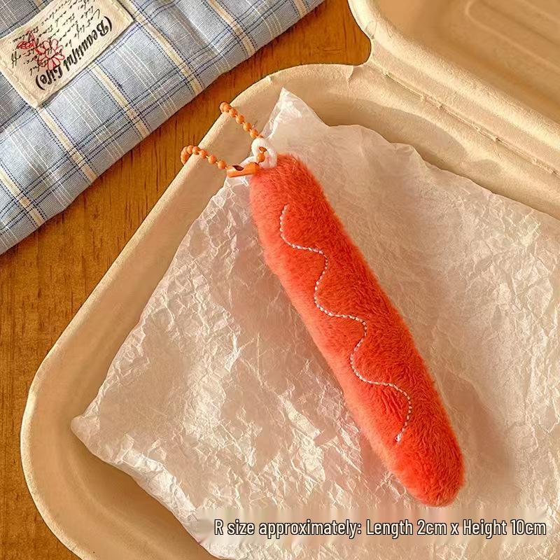 Oden Shape Plush Pendant Keychain - Cute Doll Bag Charm Gift