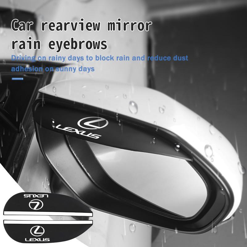For Lexus 2PCS Car Rearview Mirror Eyebrow Rain Shade Rainproof Cover Visor RX350 IS250 CT200h ES250 ES300h NX300h IS200 GS300