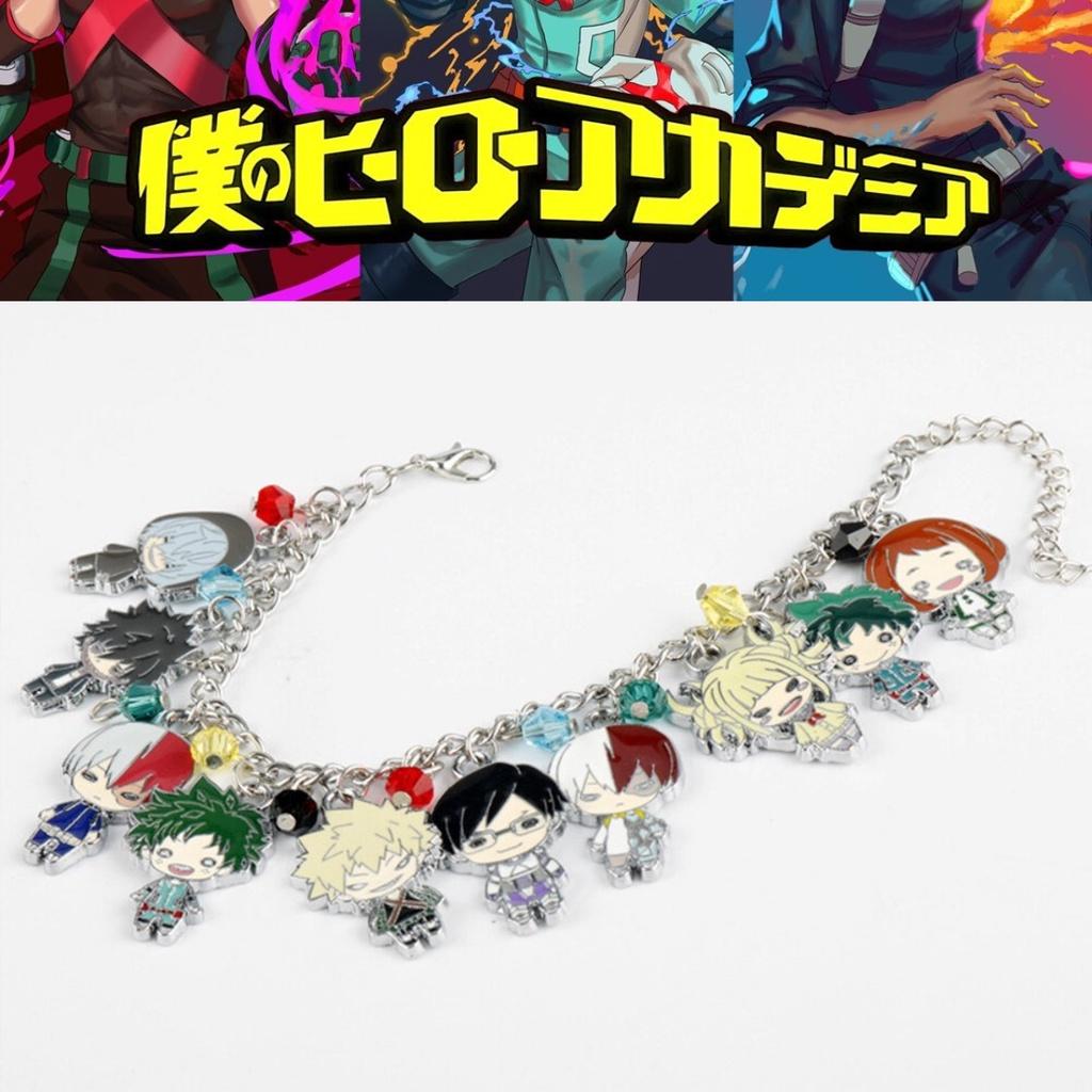 Alloy Cartoon Character Bracelet Set Unique My Hero Academia Accessories