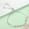 New Sterling Silver S925 Korean Style Simple Star-shaped Bracelet for Women Platinum-plated Creative Bracelet Jewelry