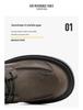 Men's Cowhide Lace-up Martin Boots - Winter Thick Sole, Outdoor Casual, Height-increasing Mid-top Work Shoes