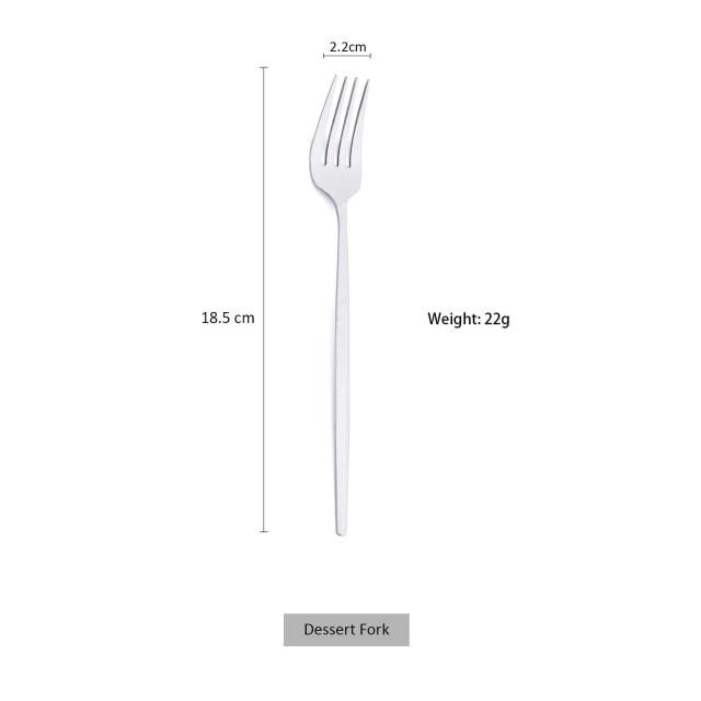 1 stk Sølvbestikk Kjøkken Servise Restaurant Bestikk Western Servise Steak Kniv Gaffel Skje Dessert Sølvtøy