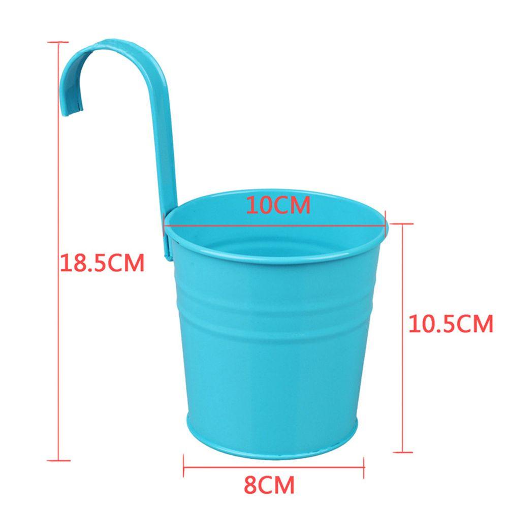 Metal Garden Supplies Iron Planter Balcony Decor Flower Holder Metal Bucket Succulent Basket Hanging Flower Pots