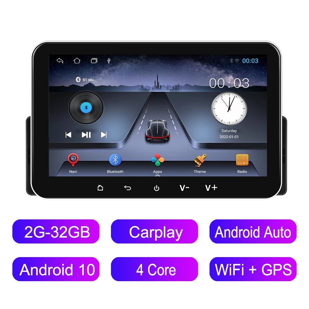 Wireless Apple Carplay and Android Auto Multimedia Player Single Din Universal 7 Inch Benz Style Touch Screen GPS Navigation FM