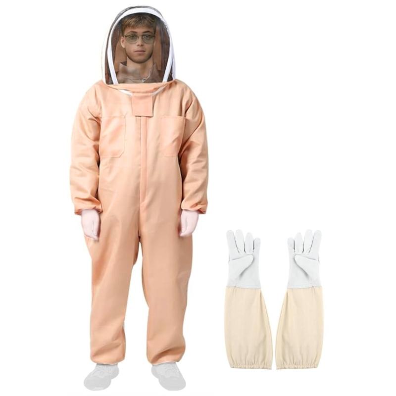 Beekeeping Protective Gear Entire Body Suit Ventilated Fabric Flexible Cuffs Detachable Neighborhood Beekeeping Clothing For Gardening Beekeepers