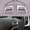 2Pcs Silver ABS Steering Wheel Button Frame Cover Trim Fit for Hyundai Tucson 2016-