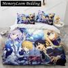 Sword Art Online Bedding Set Anime Duvet Covers King Queen Double Twin Size Adults Bed Linens Single Double Size Bedding Set