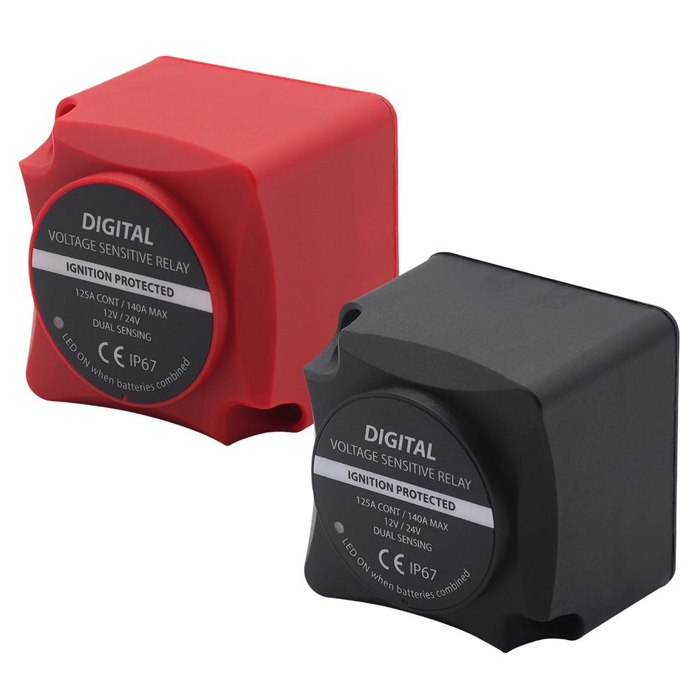 12V 24V 125A Dual Battery System VSR Isolator Digital Voltage Sensitive Relay Car Voltage Sensitive Relay for Car RV