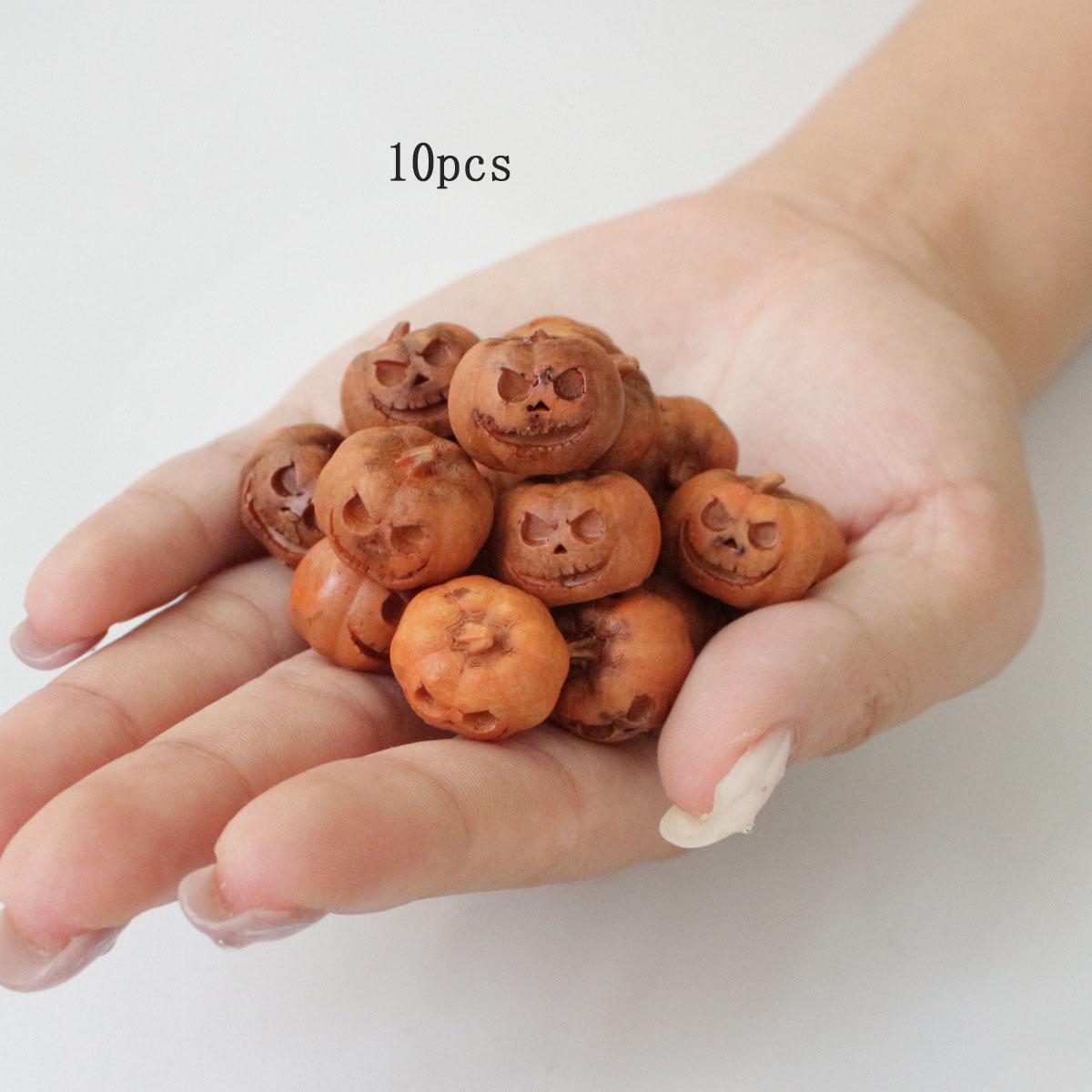 

10 шт. смоляных тыкв, маленький и милый дизайн, садовое украшение, набор мощеных камней для микроландшафта, украшение на Хэллоуин