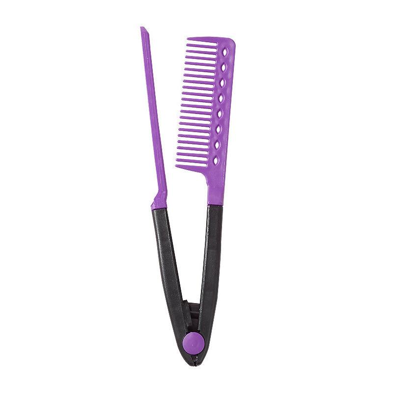 V Shape Hair Straightening Comb Heat Resistant Hair Styling Comb for Home Travel Beauty Hairdressing Tools GZW