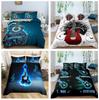 3D Printed Bedding Set Guitar Pattern Duvet Cover Pillowcase Kid and Teen Bedroom Decoration Music Note Single Double Bed