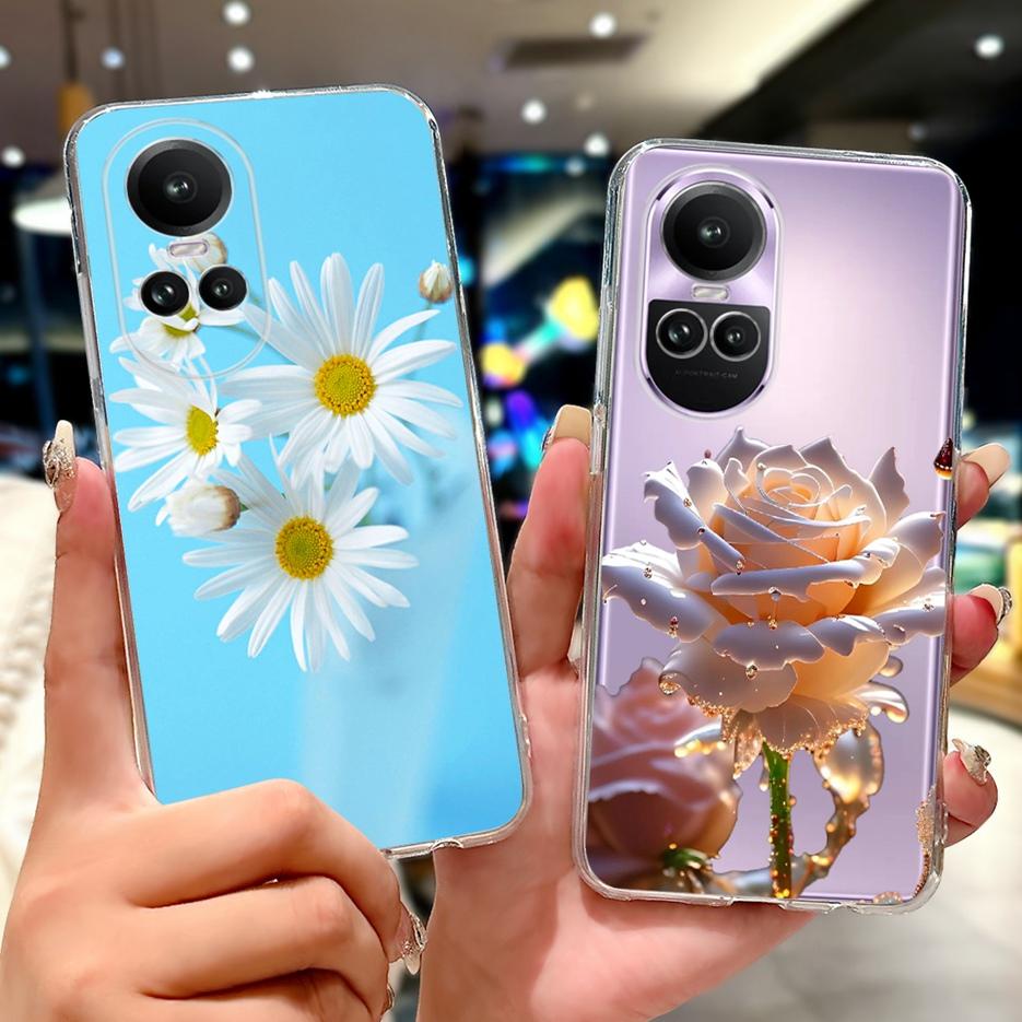 For Oppo Reno 10 5G Case CPH2531 Luxury Fashion Painted Cover Soft Slim Phone Case For Oppo Reno 10 Pro Plus Reno10 Pro+ 5G Bags
