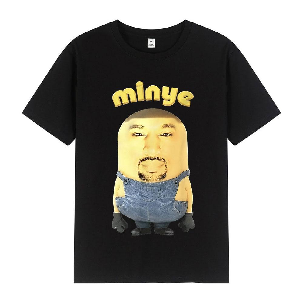 Rapper Kanye West Funny Meme Graphic Fashion Casual T Shirt Men Women Hip Hop Oversized Tshirt Summer Cotton Unisex Tshirts Top