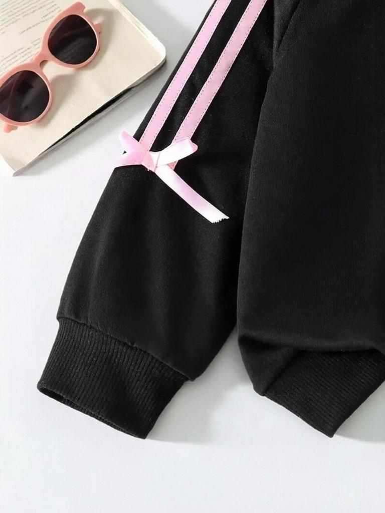 Girls' Spring/Autumn Hoodie & Trousers Set: Long Sleeve Casual Sportswear