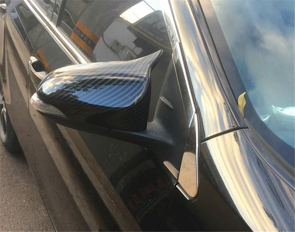 For 2012-2017 Toyota Camry Rear Side View Mirror Cover Trim Carbon Fiber Look 2x