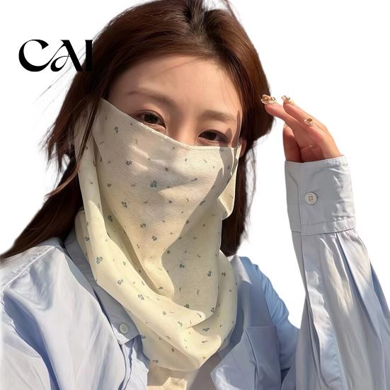 Sunscreen Mask for Driving Women Face Neck Sun Protection Mask, Cotton Dot Print UV Cover, Foldable Gaiter Scarf Cycling Camping Outdoor Travel