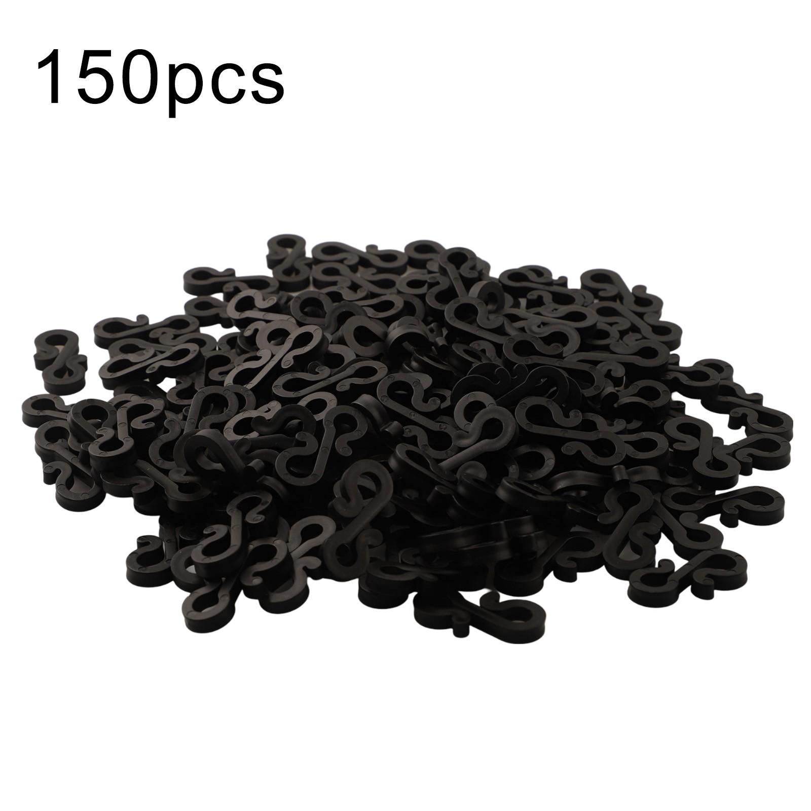 

Надежная фиксация крючков для водостоков Клипсы для наружного освещения Клипсы для освещения с S-образным крючком чёрный