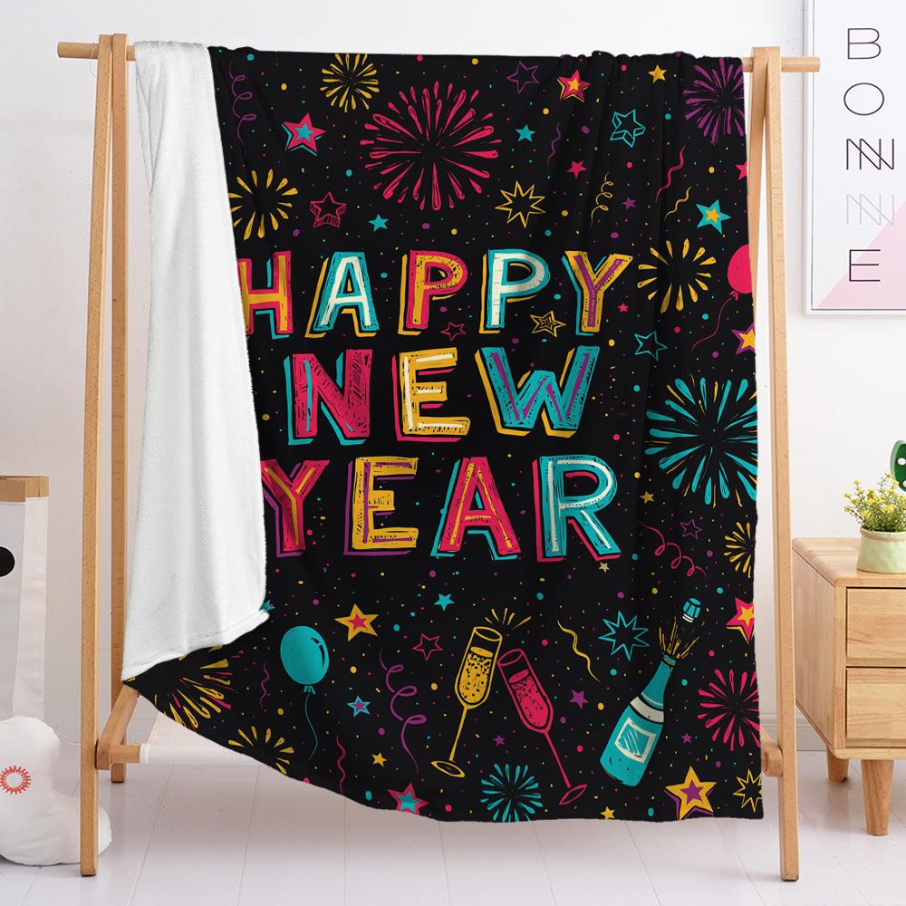 Digital Print Blessing Flannel Blanket Wish Crystal Fleece Cover Happy Blanket