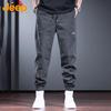 Jeep Men's Loose Fit Tapered Casual Cargo Pants
