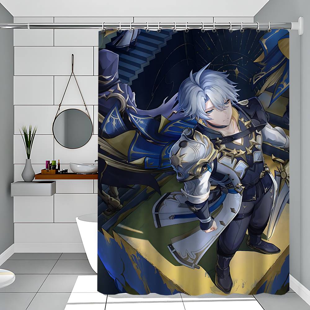 

Honkai Star Rail P-Phainon Simple Shower Curtain Bathroom Shower Curtain Easy To Clean And Scrub Polyester Waterproof Light 90x180 cm