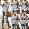 Cozy Womens Christmas Sweatshirt Long Sleeve Jumper Blouse Perfect For Holiday Celebrations