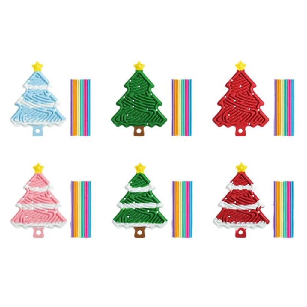 Colorful Sticks Christmas Tree Shape Pad Toy for Calming Stress Anxiety Christmas Gift with Sticks Toy Sensory Toy