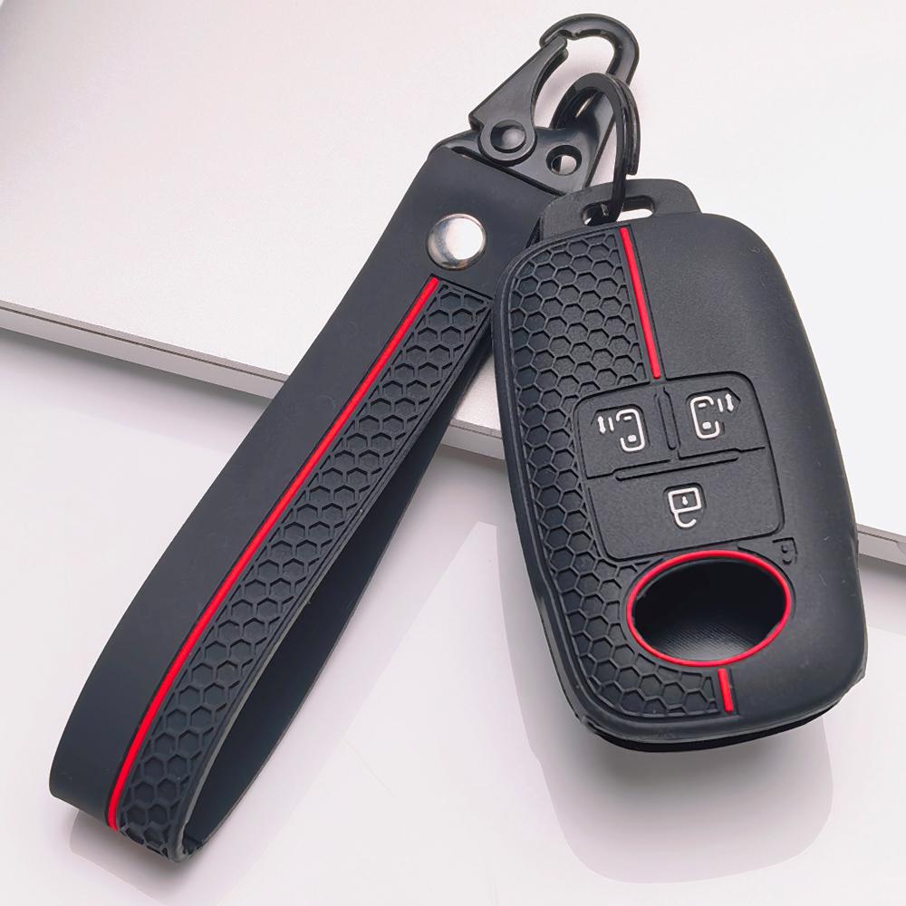 Key Cover for Toyota Raize Tanto Rex Ativa Daihatsu Rocky Tanto Subaru Rex with Keychain Honeycomb Texture Racing Stripe Remote Key Case Protector