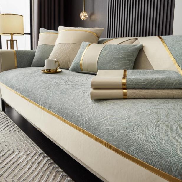 Легкая роскошная подушка для дивана Chenier Solid Cheniel Противоскользящий чехол — фото 15