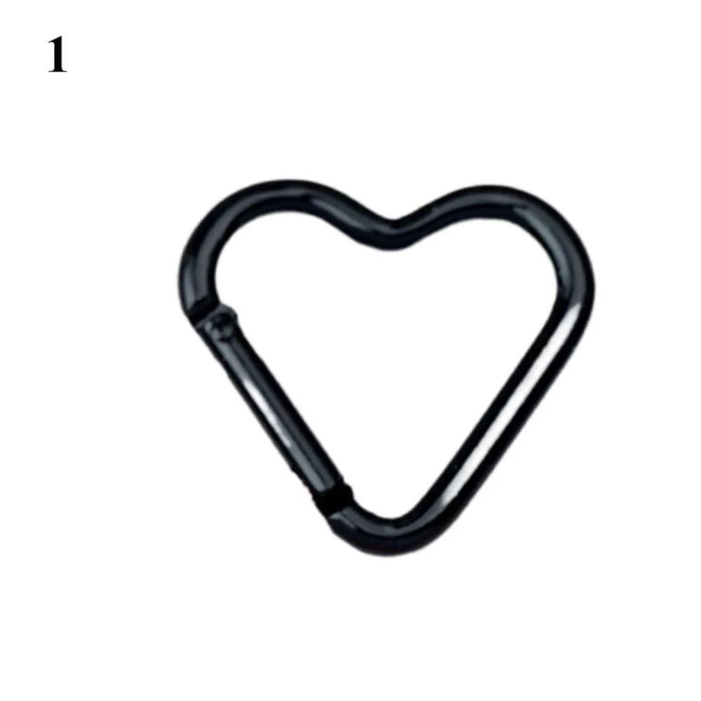 Heart-shaped Aluminum Carabiner Keychain Clip Outdoor Tools Water Bottle Keyring Hook Hanging Buckle Travel Kit Accessories