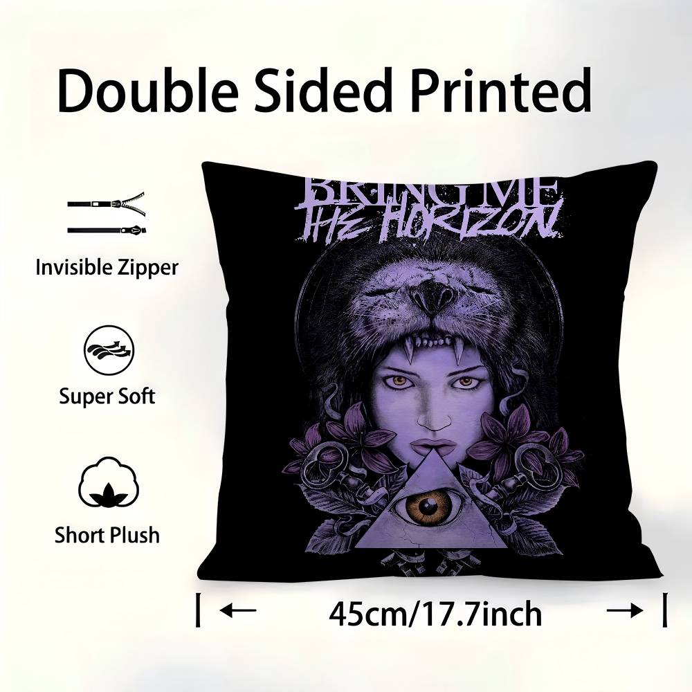 

Band BBring MMe The HHorizon Personalized Pillow Dust Cover Bedroom Kids Party Decoration Pillowcase Birthday Children Gift 30cmx30cm