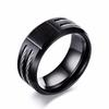 Vnox Personalize Wia Ring for Men Stainless Steel Cross Knights Templar Shield Oum Wild Wold Ring Custom Gift for Him