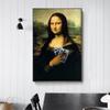 Da Vinci Berühmte Kunst Leinwand Malerei Lustige Mona Lisa Poster und Drucke Wand Kunst Bild für Wohnzimmer Hause Dekoration Cuadros