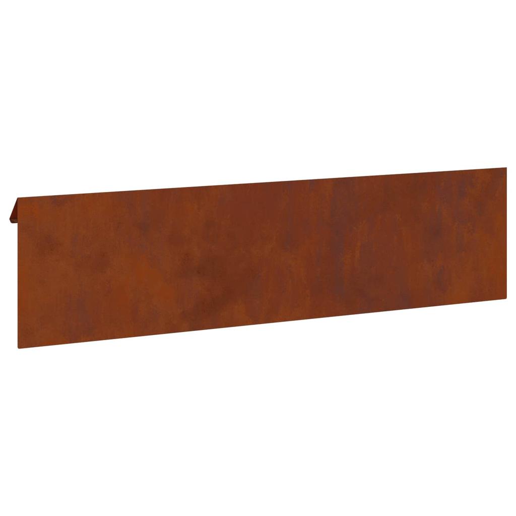 Snail Fence 4 pcs Rust coloured 100 x 3.5 x 25 cm Weatherproof Steel