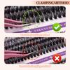 240 Clusters D Song Single Cluster False Eyelashes Natural Thick Diy Segmented Grafting Multi-Haired Eyelashes