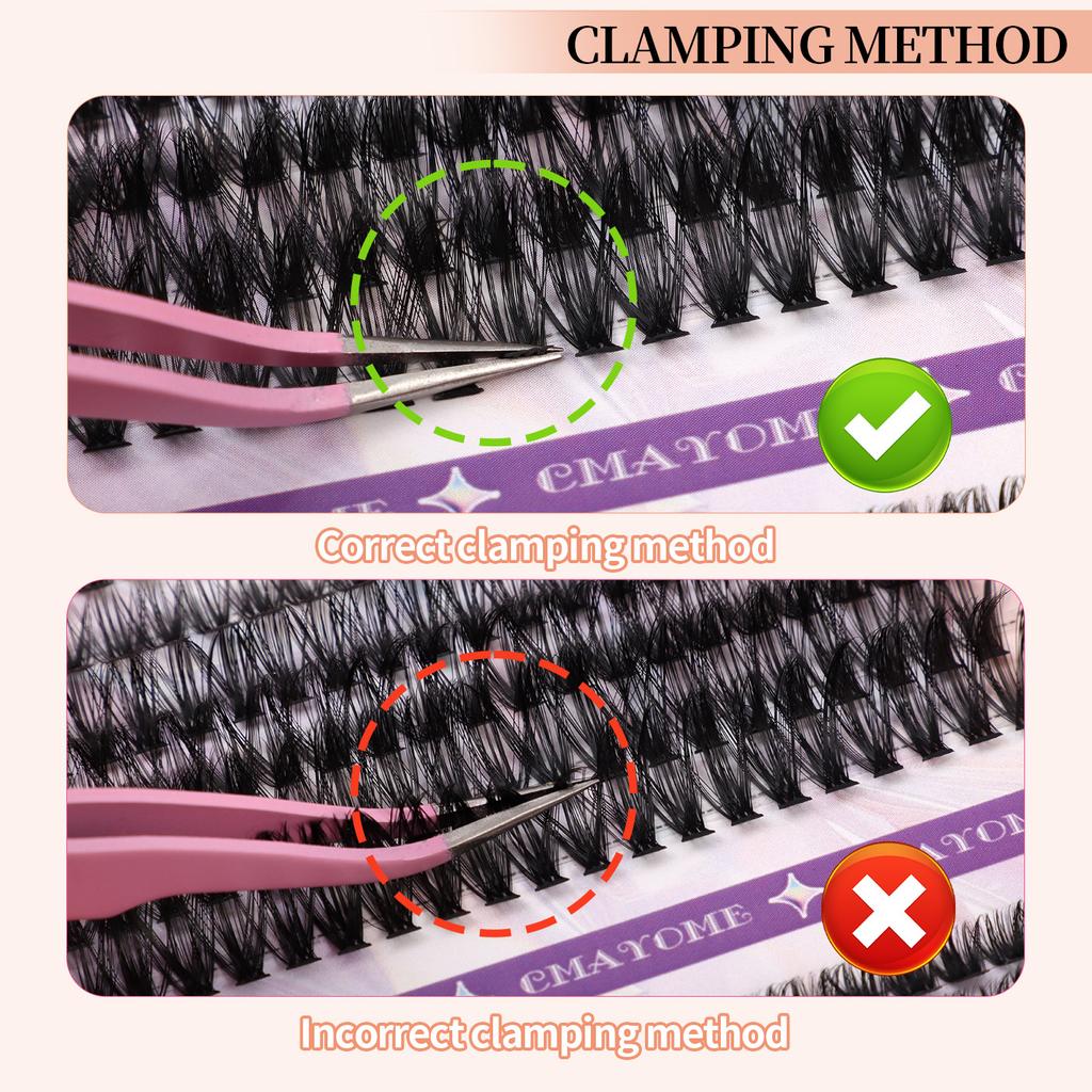 240 Clusters D Song Single Cluster False Eyelashes Natural Thick Diy Segmented Grafting Multi-Haired Eyelashes